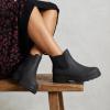 image:imageCUSHIONAIRE Womens Britain Chelsea Boots Soft Vegan Leather NonSlip Sole Memory Foam Back Pull Tab Ankle Boots for Women Wide WidthsBlack Rugged