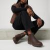 image:imageCUSHIONAIRE Womens Britain Chelsea Boots Soft Vegan Leather NonSlip Sole Memory Foam Back Pull Tab Ankle Boots for Women Wide WidthsEspresso