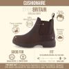 image:imageCUSHIONAIRE Womens Britain Chelsea Boots Soft Vegan Leather NonSlip Sole Memory Foam Back Pull Tab Ankle Boots for Women Wide WidthsEspresso