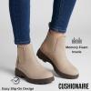 image:imageCUSHIONAIRE Womens Britain Chelsea Boots Soft Vegan Leather NonSlip Sole Memory Foam Back Pull Tab Ankle Boots for Women Wide WidthsSand