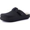 image:imageCUSHIONAIRE Womens Fable Recovery Clog with Faux Fur Lining and ComfortBlack
