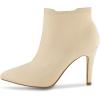 image:imageCUSHIONAIRE Womens Genie Stretch Knit Heel Bootie Memory Foam padding Wide Widths AvailableIvory