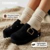image:imageCUSHIONAIRE Womens Granola Previous Buckle Issue Fixed Genuine Suede Cork Footbed Platform Clog Comfort Wide Widths AvailableBlack