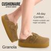 image:imageCUSHIONAIRE Womens Granola Previous Buckle Issue Fixed Genuine Suede Cork Footbed Platform Clog Comfort Wide Widths AvailableChestnut