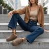 image:imageCUSHIONAIRE Womens Granola Previous Buckle Issue Fixed Genuine Suede Cork Footbed Platform Clog Comfort Wide Widths AvailableTaupe