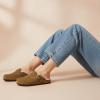 image:imageCUSHIONAIRE Womens Hana Cork footbed clog with Genuine Leather upper Faux Fur lining and ComfortBrown