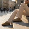 image:imageCUSHIONAIRE Womens Hana Cork footbed clog with Genuine Leather upper Faux Fur lining and ComfortTaupe