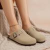 image:imageCUSHIONAIRE Womens Hana Cork footbed clog with Genuine Leather upper Faux Fur lining and ComfortTaupe