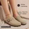 image:imageCUSHIONAIRE Womens Hana Cork footbed clog with Genuine Leather upper Faux Fur lining and ComfortTaupe