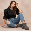 image:imageCUSHIONAIRE Womens Hipster pull on boot Memory FoamGrey Genuine Suede
