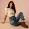 image:imageCUSHIONAIRE Womens Hipster pull on boot Memory FoamTaupe Genuine Suede