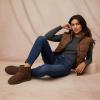 image:imageCUSHIONAIRE Womens Hipster pull on boot Memory FoamTaupe Genuine Suede