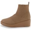 image:imageCUSHIONAIRE Womens Iggy stretch knit wedge boots Memory Foam Wide Widths AvailableTaupe