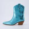 image:imageCUSHIONAIRE Womens Leon Western boot Memory Foam Wide Widths AvailableBlue