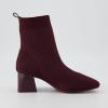 image:imageCUSHIONAIRE Womens Milo Stretch Ankle Sock Boot  Soft Knit Upper Memory Foam Padding Lightweight 175 Heel Wide Widths AvailablePlum