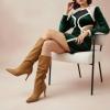 image:imageCUSHIONAIRE Womens Porsha Slouchy Vegan Suede MidCalf Scrunch Boot with Pointed Toe Memory Foam amp 3Inch Heel  Wide Widths AvailableCamel