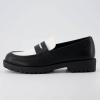 image:imageCUSHIONAIRE Womens Reggio BlackWhite Slip on Loafer Memory Foam Wide Widths AvailableWhiteBlack