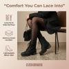 image:imageCUSHIONAIRE Womens Rena Lace up boot Memory FoamBlack
