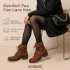 image:imageCUSHIONAIRE Womens Rena Lace up boot Memory FoamTan