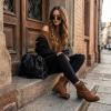 image:imageCUSHIONAIRE Womens Rena Lace up boot Memory FoamTan