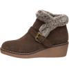 image:imageCUSHIONAIRE Womens Rhodes Faux Suede Winter Booties  Fur Boots for Women with Memory Foam Comfy Boots with Faux Fur Side Zipper 2Inch Wedge Heel Wide Widths AvailableTaupe