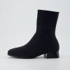 image:imageCUSHIONAIRE Womens Russel Knit Ankle Boot with Block Heel Memory Foam Wide Widths AvailableKnit Black