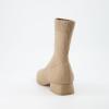image:imageCUSHIONAIRE Womens Russel Knit Ankle Boot with Block Heel Memory Foam Wide Widths AvailableKnit Taupe