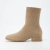 image:imageCUSHIONAIRE Womens Russel Knit Ankle Boot with Block Heel Memory Foam Wide Widths AvailableKnit Taupe