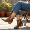 image:imageCUSHIONAIRE Womens Rustler Western bootie Memory Foam Wide Widths AvailableBrown