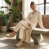 image:imageCUSHIONAIRE Womens Sils Knit Cork Footbed Clog with ComfortKhaki
