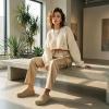 image:imageCUSHIONAIRE Womens Sils Knit Cork Footbed Clog with ComfortKhaki