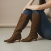 image:imageCUSHIONAIRE Womens Stiles high kitten heel boot with Memory FoamBrown