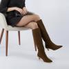 image:imageCUSHIONAIRE Womens Stiles high kitten heel boot with Memory FoamBrown