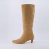 image:imageCUSHIONAIRE Womens Stiles high kitten heel boot with Memory FoamTan