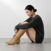image:imageCUSHIONAIRE Womens Stiles high kitten heel boot with Memory FoamTan