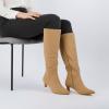 image:imageCUSHIONAIRE Womens Stiles high kitten heel boot with Memory FoamTan