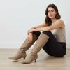 image:imageCUSHIONAIRE Womens Stiles high kitten heel boot with Memory FoamTaupe