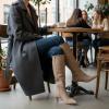 image:imageCUSHIONAIRE Womens Stiles high kitten heel boot with Memory FoamTaupe