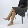image:imageCUSHIONAIRE Womens Stiles high kitten heel boot with Memory FoamTaupe