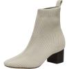 image:imageCUSHIONAIRE Neely Sock Booties for Women Stretch Knit Block Heel Womens Boots with Memory Foam for AllDay Comfort and StyleIvory