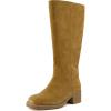 image:imageCUSHIONAIRE Sawyer Genuine Leather Tall Chunky Heel Womens Boots  Pull On Casual Knee High Boots for WomenCamel