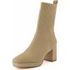 image:imageCUSHIONAIRE Womens Bancroft Stretch platform heel boot Memory Foam Wide Widths AvailableSand