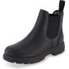 image:imageCUSHIONAIRE Womens Britain Chelsea Boots Soft Vegan Leather NonSlip Sole Memory Foam Back Pull Tab Ankle Boots for Women Wide WidthsBlack Nappa