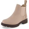 image:imageCUSHIONAIRE Womens Britain Chelsea Boots Soft Vegan Leather NonSlip Sole Memory Foam Back Pull Tab Ankle Boots for Women Wide WidthsSand