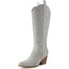 image:imageCUSHIONAIRE Womens Caress tall western boot Memory Foam Wide Widths AvailableSilver