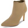 image:imageCUSHIONAIRE Womens Genie Stretch Knit Heel Bootie Memory Foam padding Wide Widths AvailableTaupe