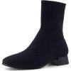 image:imageCUSHIONAIRE Womens Russel Knit Ankle Boot with Block Heel Memory Foam Wide Widths AvailableKnit Black