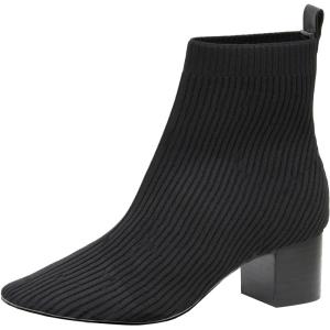 image:imageCUSHIONAIRE Neely Sock Booties for Women Stretch Knit Block Heel Womens Boots with Memory Foam for AllDay Comfort and StyleBlack