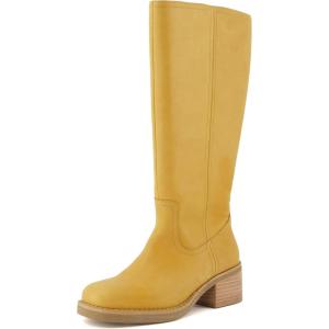 image:imageCUSHIONAIRE Sawyer Genuine Leather Tall Chunky Heel Womens Boots  Pull On Casual Knee High Boots for WomenBanana