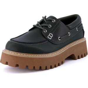 image:imageCUSHIONAIRE Womens Beam Chunky Boat Loafer Memory Foam Wide Widths AvailableOlive